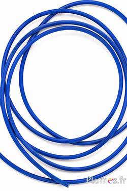 Leren veter - dikte 3 mm - blauw